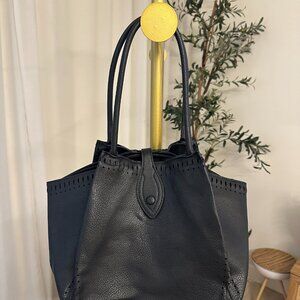 Simple Days Faux Leather Tote In Black
